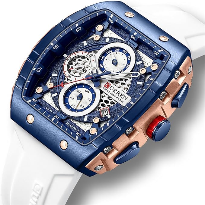 CURREN Luxury Men's Chronograph Watch with Box 🎁⌚