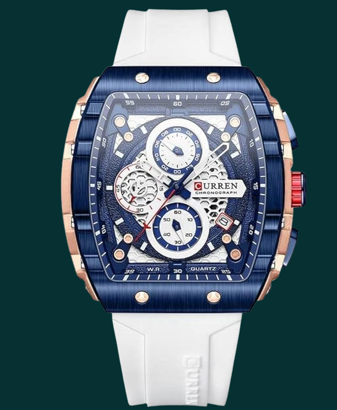 CURREN Luxury Men's Chronograph Watch with Box 🎁⌚