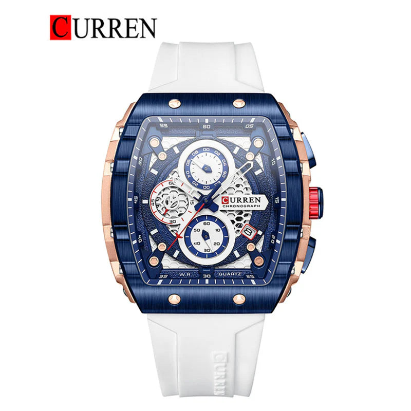 CURREN Luxury Men's Chronograph Watch with Box 🎁⌚