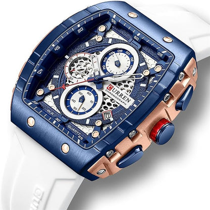CURREN Luxury Men's Chronograph Watch with Box 🎁⌚